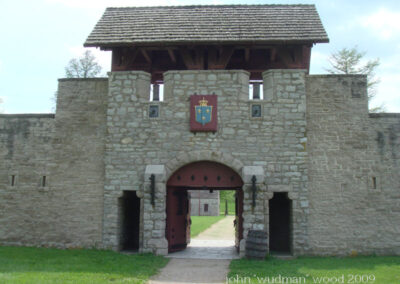 Image of main gate of Fort de Chartres by John L. Wood