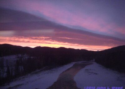 Image Amtrak Breakfast view Two Medicine Bridge, MT by John L. Wood