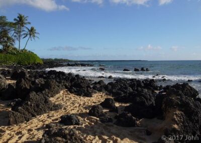 Image of Lava at Makena Beach Maui HI by John L. Wood